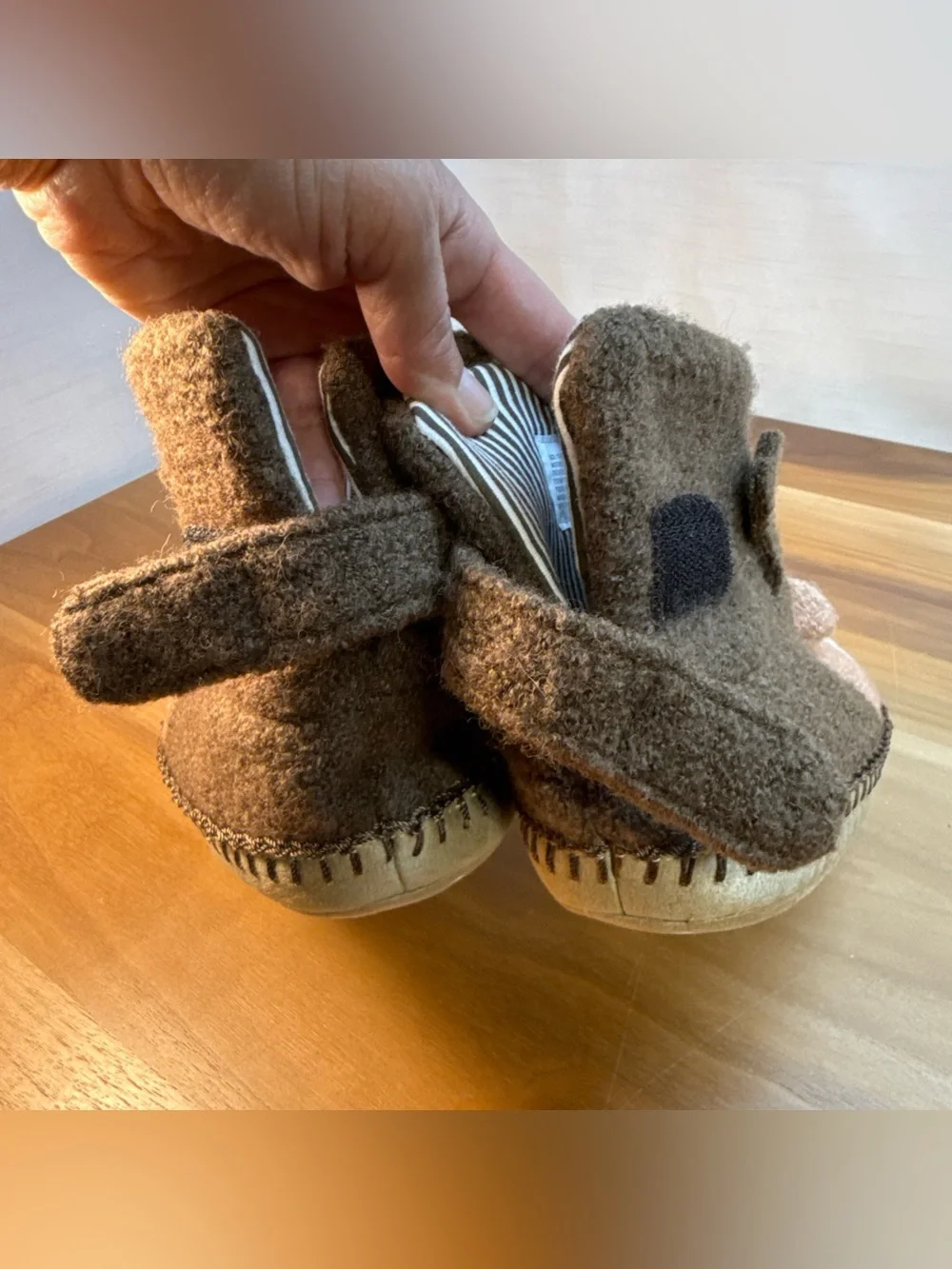 New Hanna Andersson Critter Moose Slippers Bootie Sherpa Fleece Sz 13-1 Wool